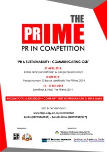 MAHASISWA PRODI HUMAS RAIH JUARA III THE PRIME UAJY 2014