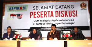 Para Pembicara Diskusi dari Aspikom dan USM Malaysia. (Foto Ist)