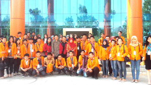 Mahasiswa Prodi Ilkom Fisip Universitas Baturaja di kampus Fikom Unpad.(Foto Safira).