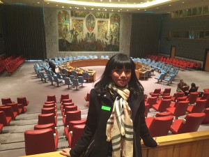 Siska saat menjadi peserta Harvard Model United Nations di AS. (Foto Ist).