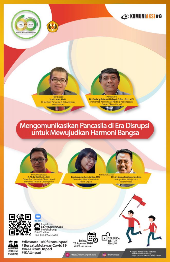 KomuniAksi Ke-8: "Mengomunikasikan Pancasila di Era Disrupsi untuk Mewujudkan Harmoni Bangsa"