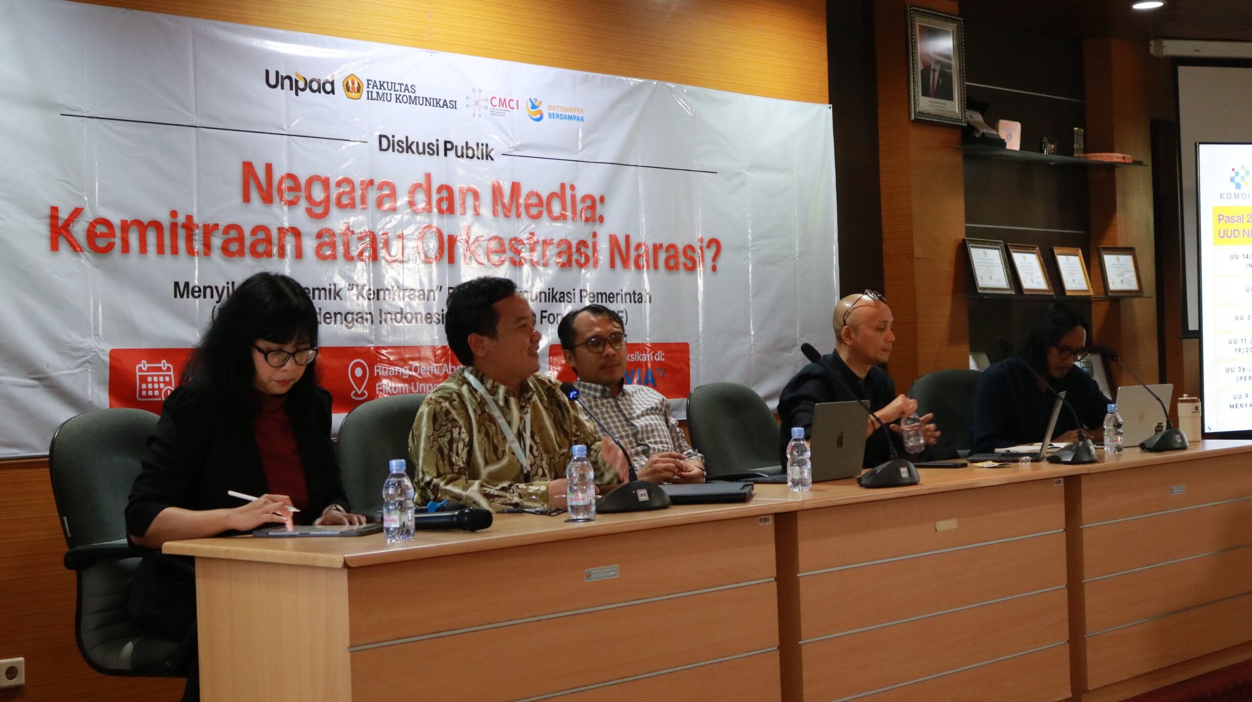 CMCI Fikom Unpad Gelar Diskusi Publik Bahas Polemik Bakom RI dan New Media